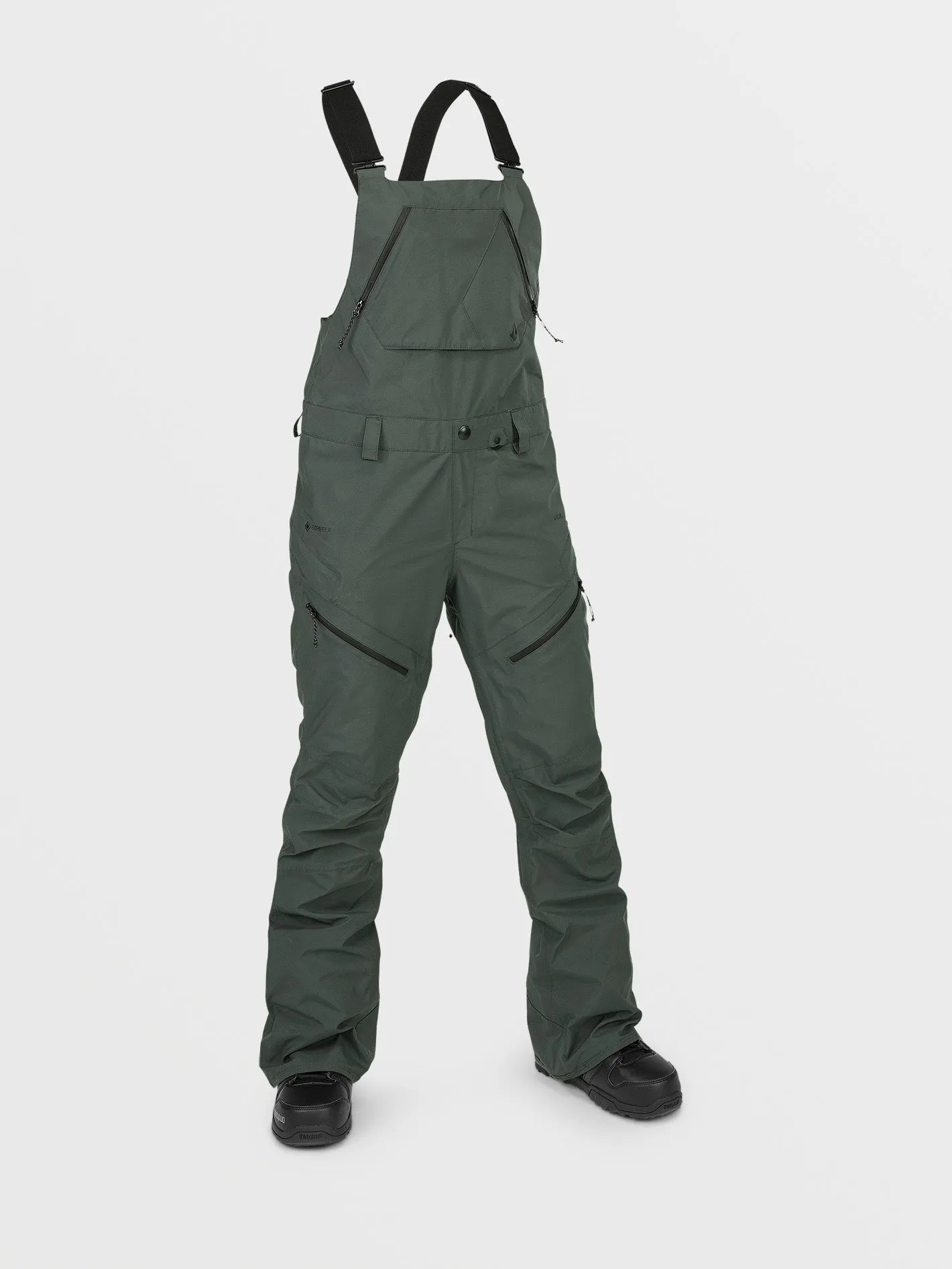 Womens Elm Stretch Gore Bib Overalls - Eucalyptus sold by Volcom