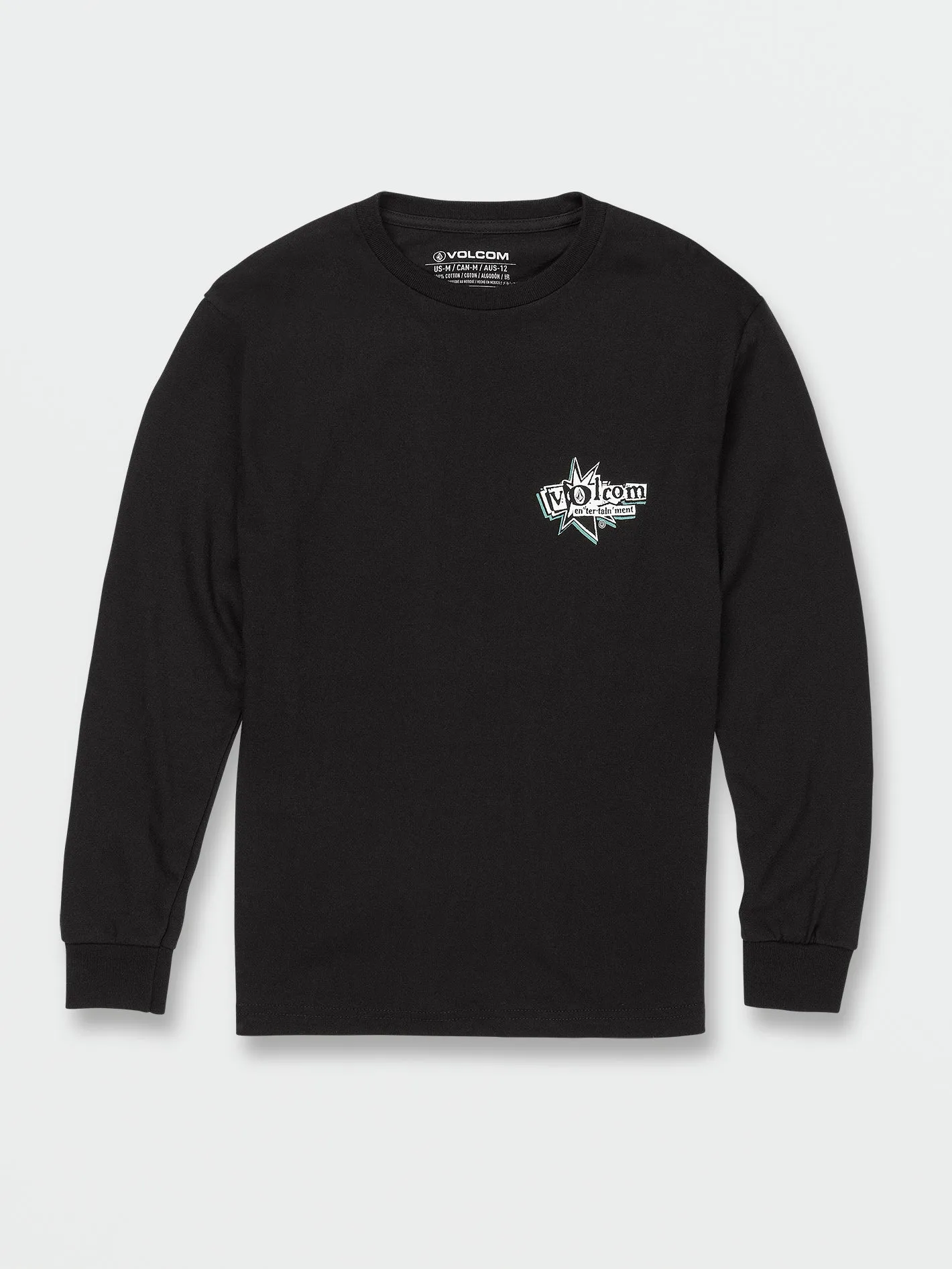 Big Boys Volcom Entertainment Long Playing Long Sleeve Tee - Black sold by Volcom
