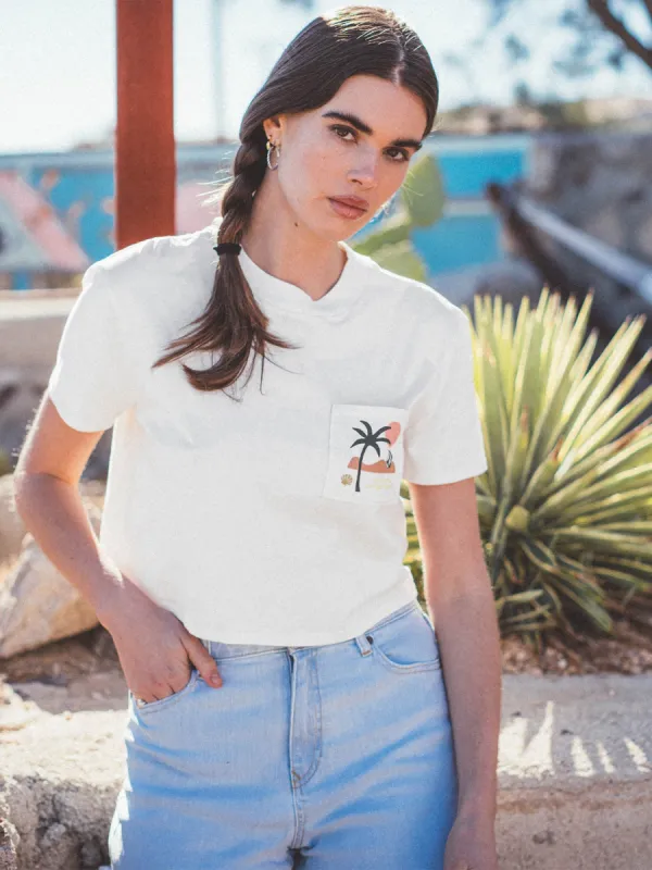Pocket Dial Tee - Star White sold by Volcom