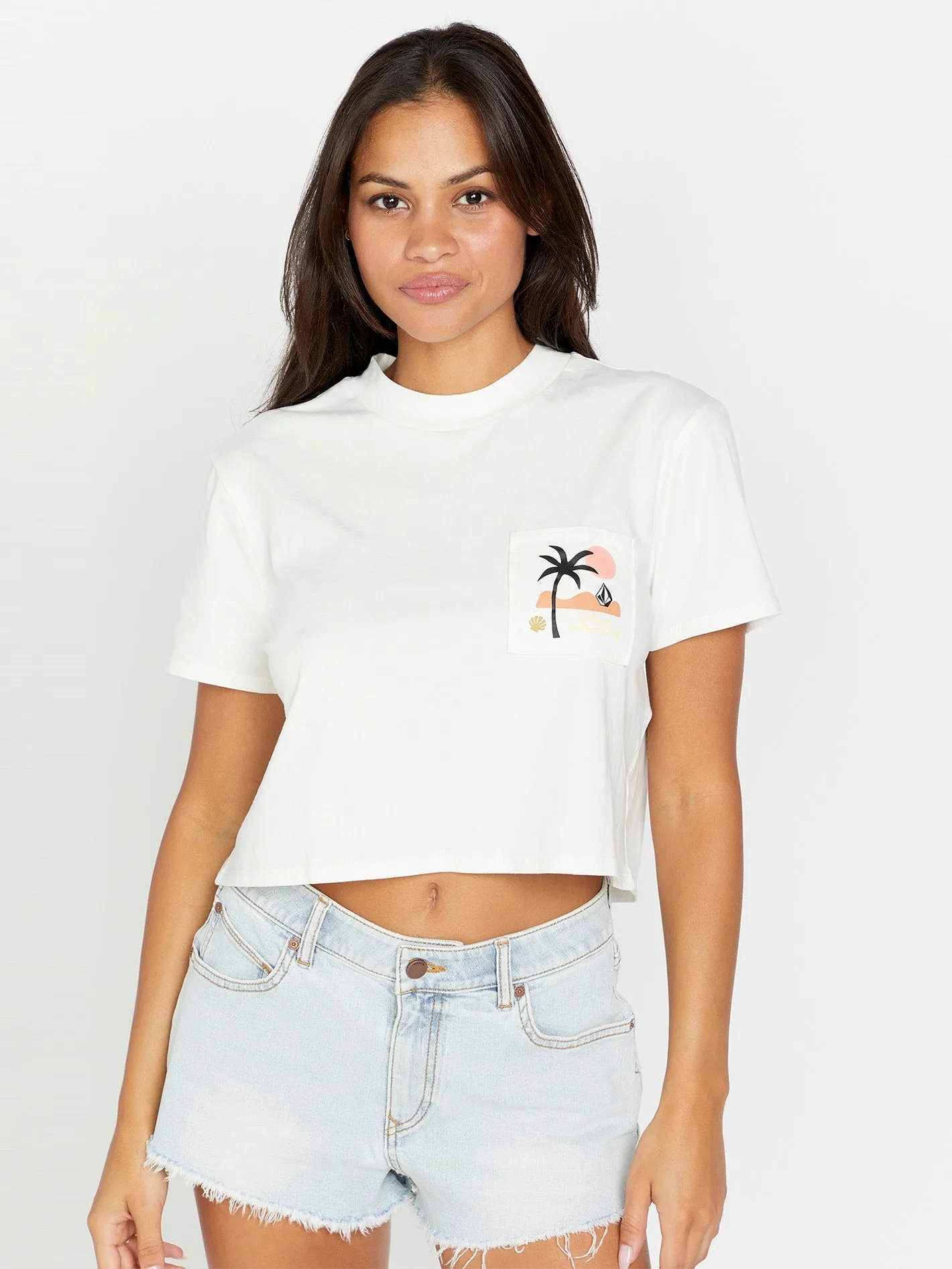 Pocket Dial Tee - Star White sold by Volcom product image thumbnail 4