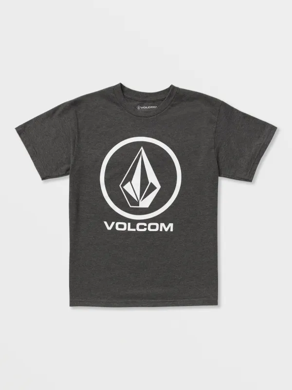 Big Boys Circle Corp Short Sleeve Heather Shirt - Charcoal sold by Volcom