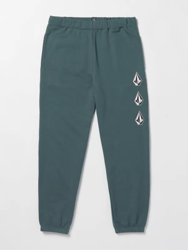 Iconic Stone Elastic Waist Fleece Pants - Dark Slate sold by Volcom