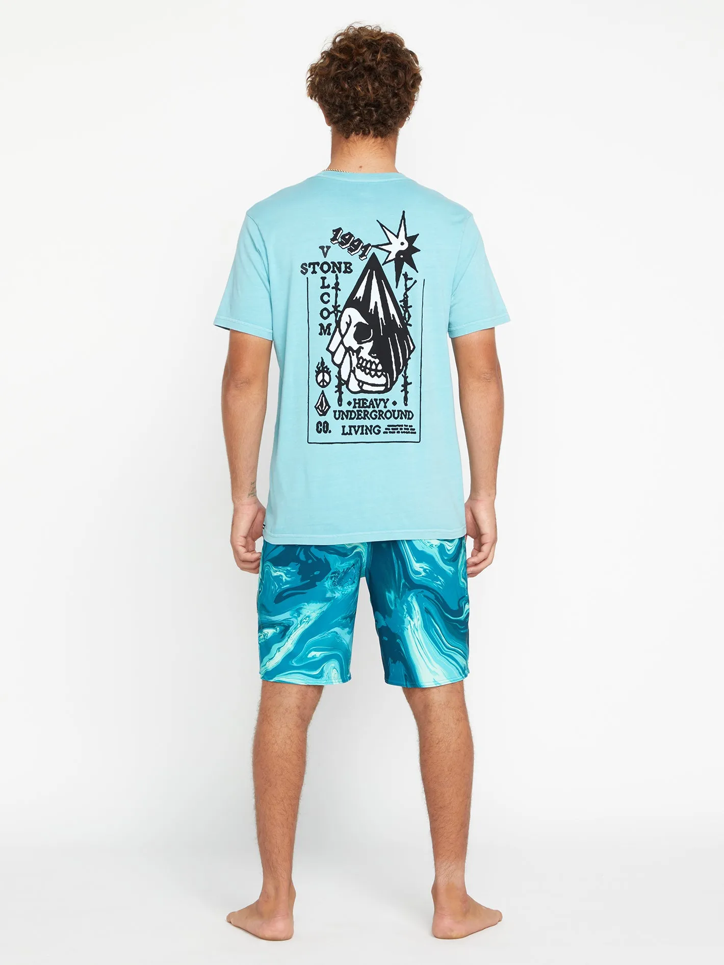 Heavy Living Short Sleeve Tee - Cali Blue Heather sold by Volcom product image thumbnail 2