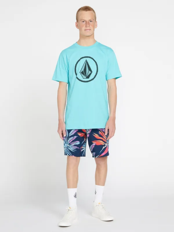 Circle Stone Short Sleeve Tee - Neon Blue sold by Volcom