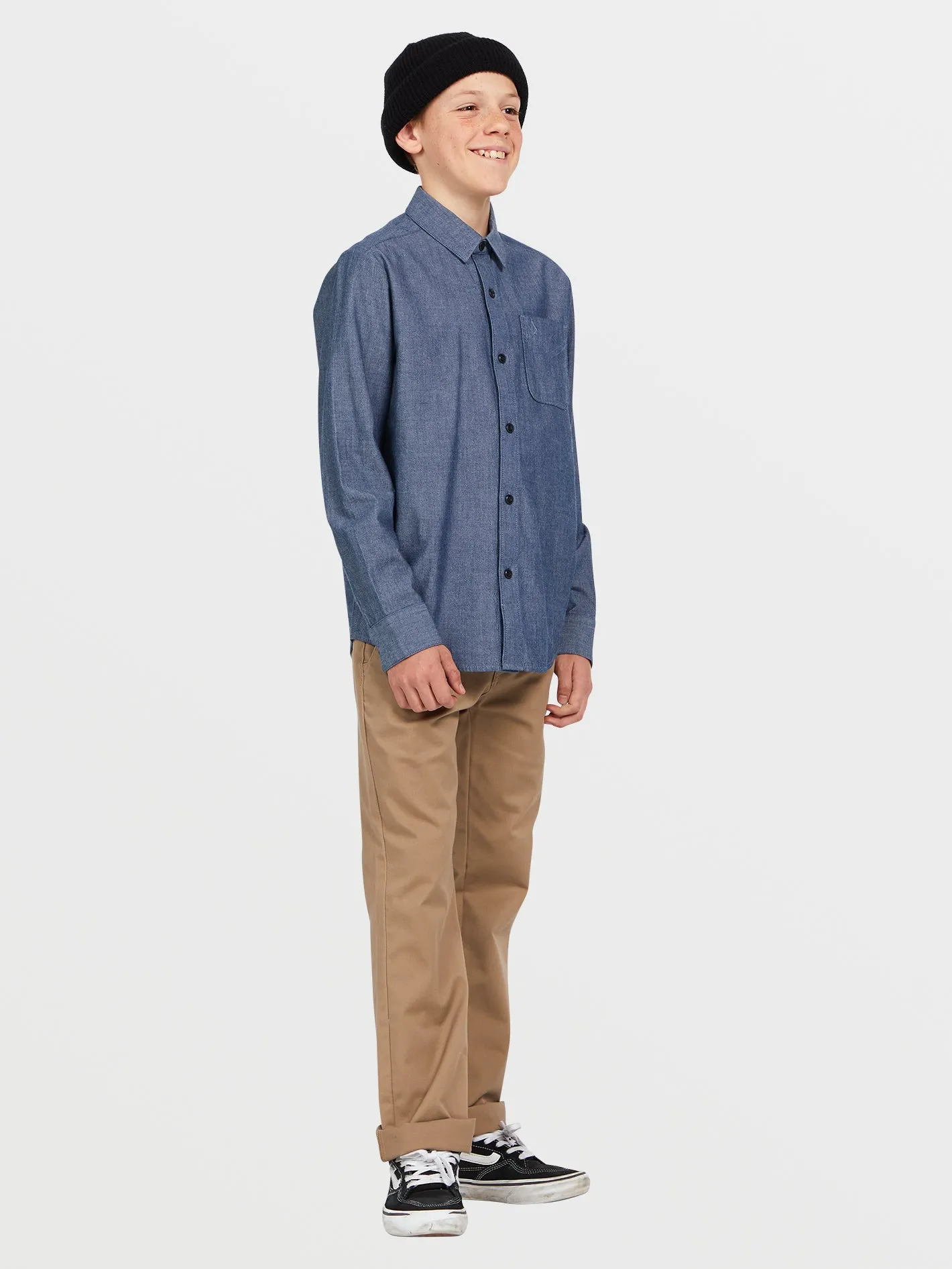 Big Boys Play Date Knight Long Sleeve Shirt - Navy sold by Volcom product image thumbnail 2