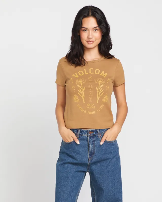 Have A Clue Tee - Vintage Brown sold by Volcom
