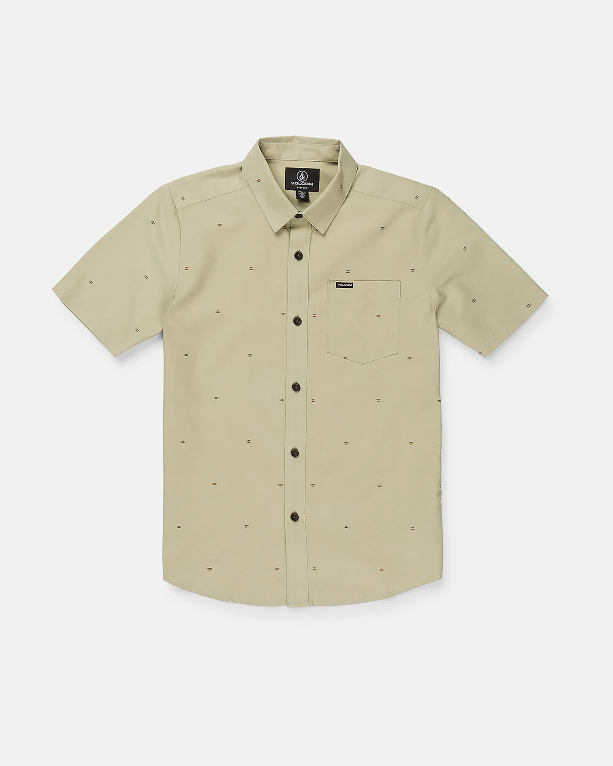 Big Boys Bankstone Short Sleeve Shirt - Light Olive sold by Volcom