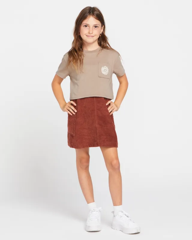 Little Girls Pkt Dial Short Sleeve Tee - Moondust sold by Volcom