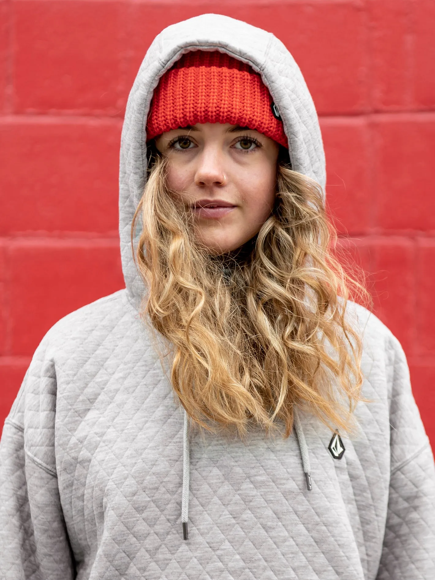 Womens V.Co Air Layer Thermal Hoodie - Heather Grey sold by Volcom product image thumbnail 2