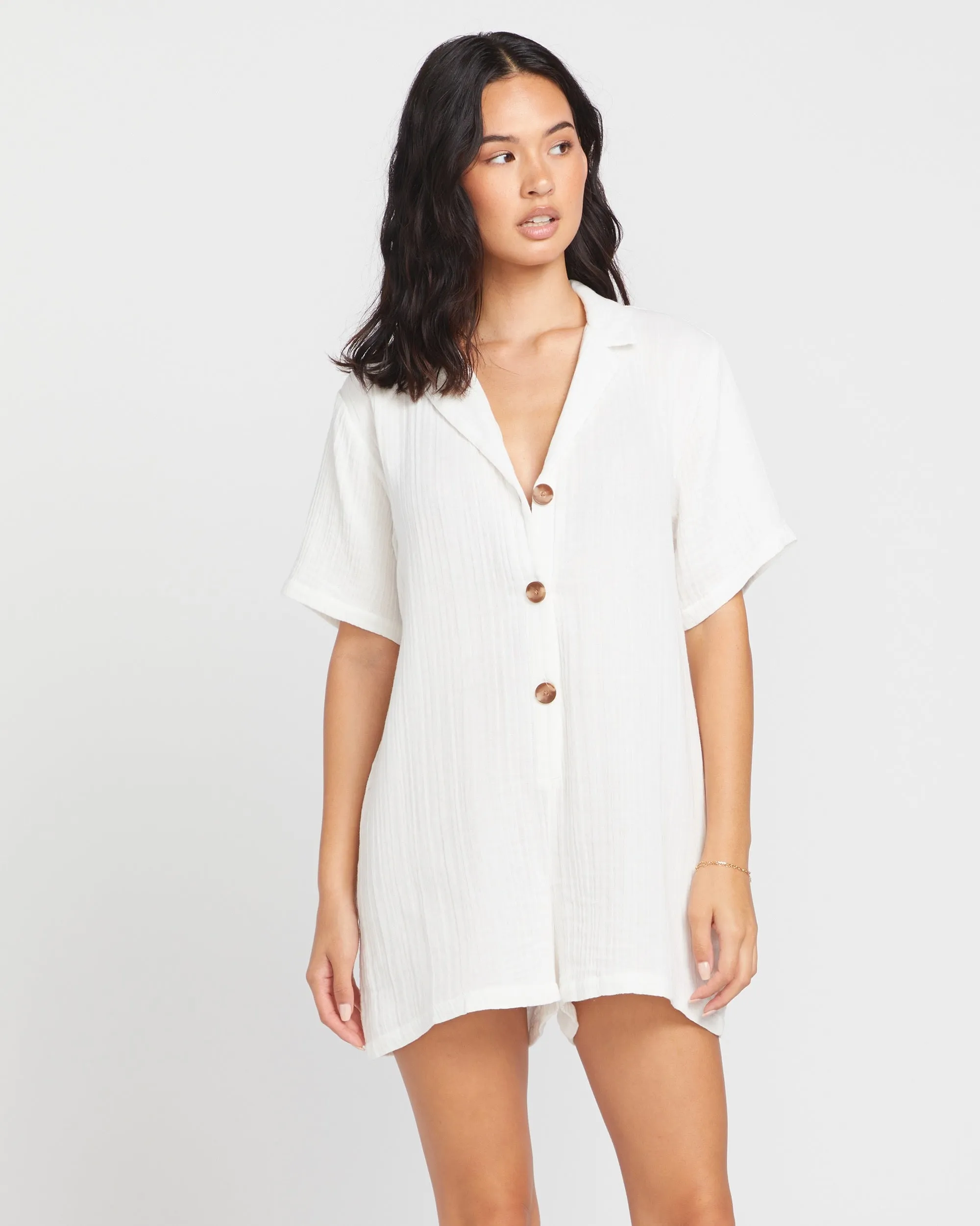 Easy Breezy Romper - Star White sold by Volcom