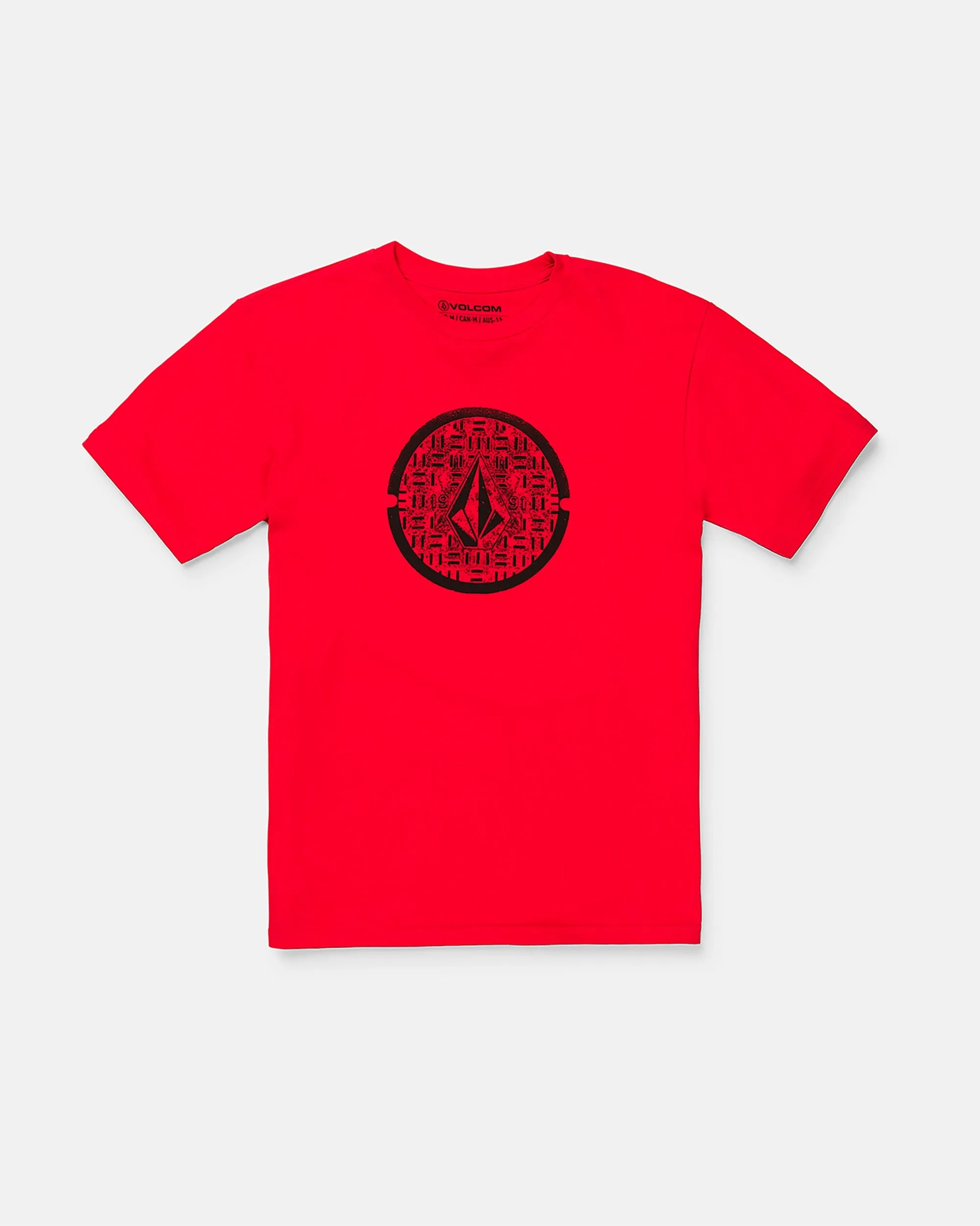 Big Boys Circle Stone Short Sleeve Tee - Red sold by Volcom