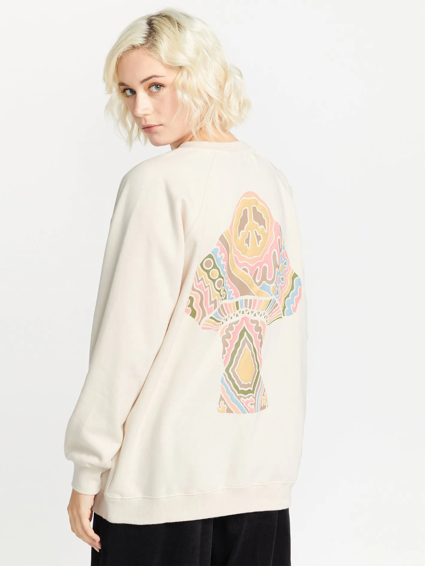 Stone Magic Boyfriend Crew Sweatshirt - Cloud sold by Volcom product image thumbnail 4