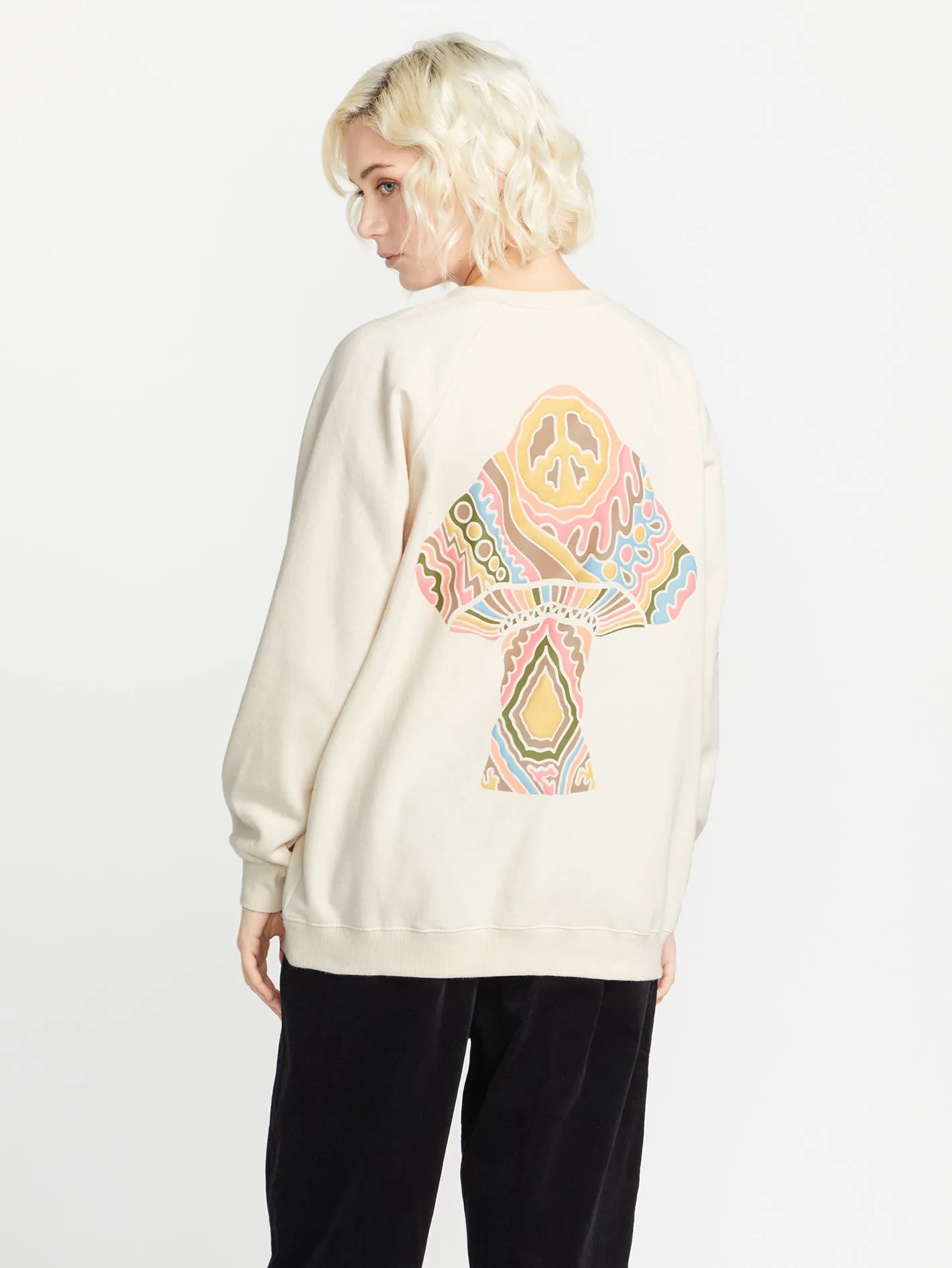 Stone Magic Boyfriend Crew Sweatshirt - Cloud sold by Volcom product image thumbnail 2