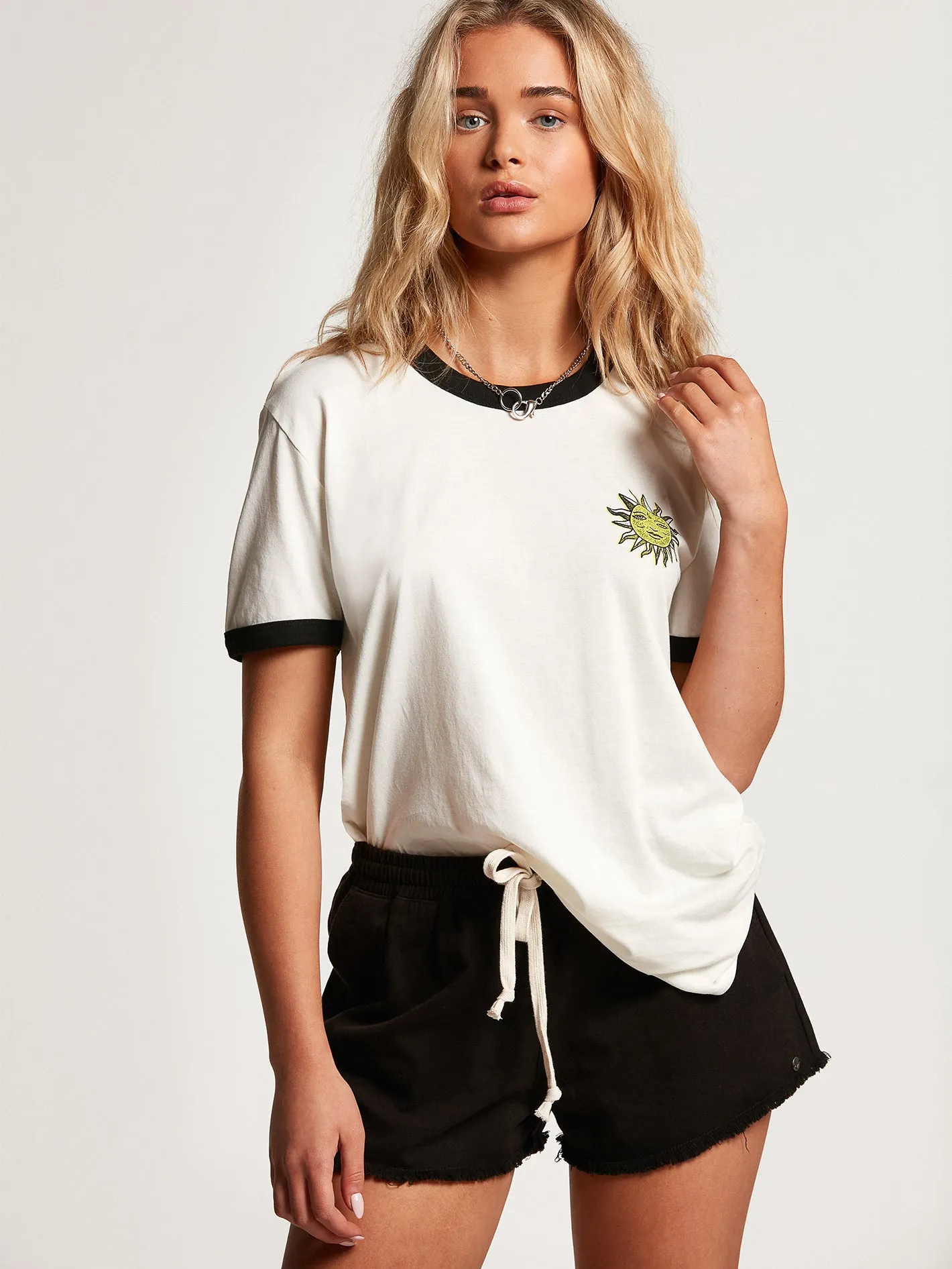 Ozzy Ringer Tee - Star White sold by Volcom product image thumbnail 4