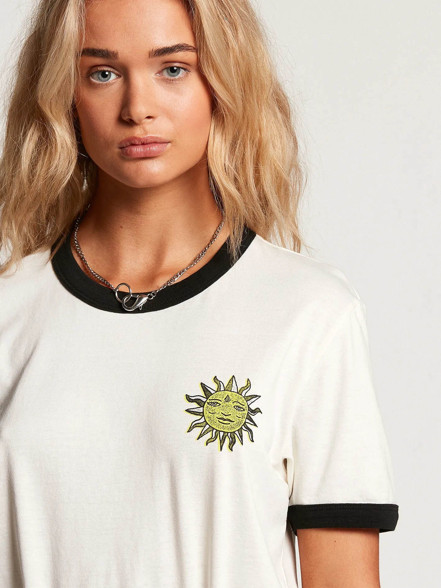 Ozzy Ringer Tee - Star White sold by Volcom product image thumbnail 3