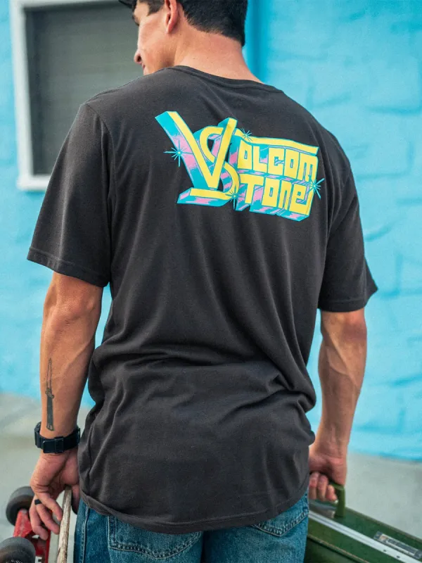 Whoops Short Sleeve Tee - Washed Black Heather made by Volcom