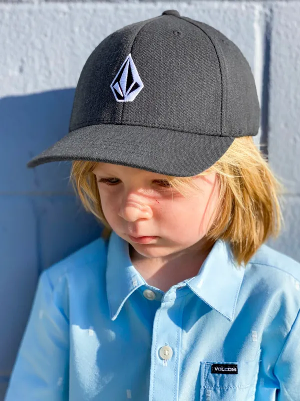 Little Boys Full Stone Heather Flexfit Hat - Charcoal Heather sold by Volcom