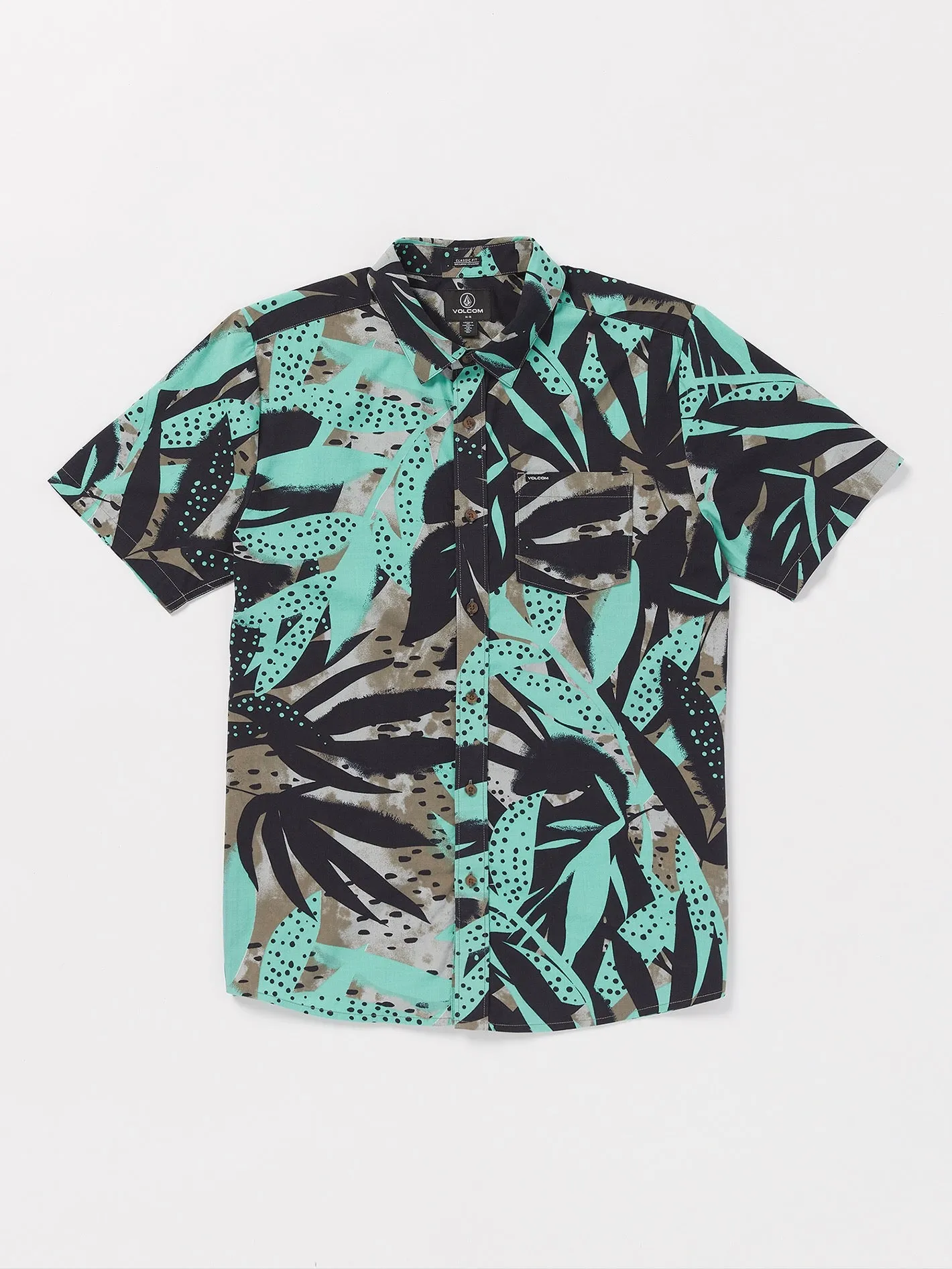 Waterside Floral Short Sleeve Shirt - Dusty Aqua sold by Volcom