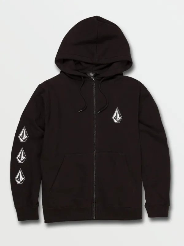 Iconic Stone Zip Hoodie - Black sold by Volcom