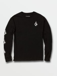 Big Boys Iconic Stone Long Sleeve Tee - Black sold by Volcom