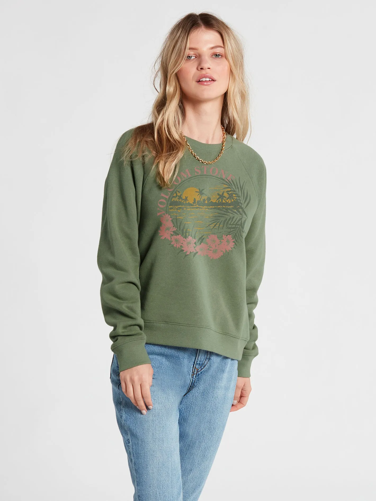 Truly Stokin Hoodie - Light Army sold by Volcom