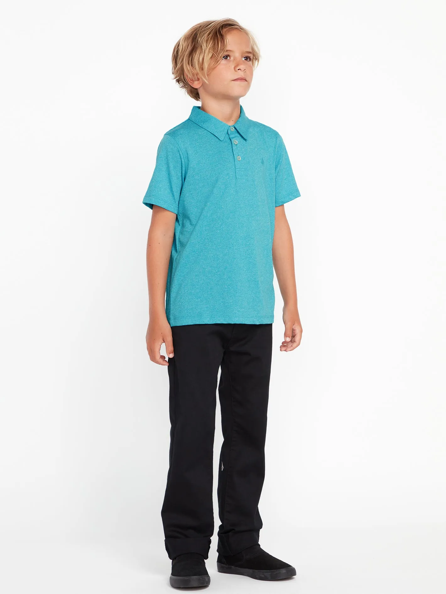 Little Boys Wowzer Polo Short Sleeve Shirt - Electric Blue sold by Volcom