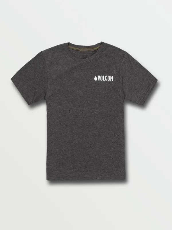 Big Boys Print Fill Short Sleeve Tee - Heather Black sold by Volcom