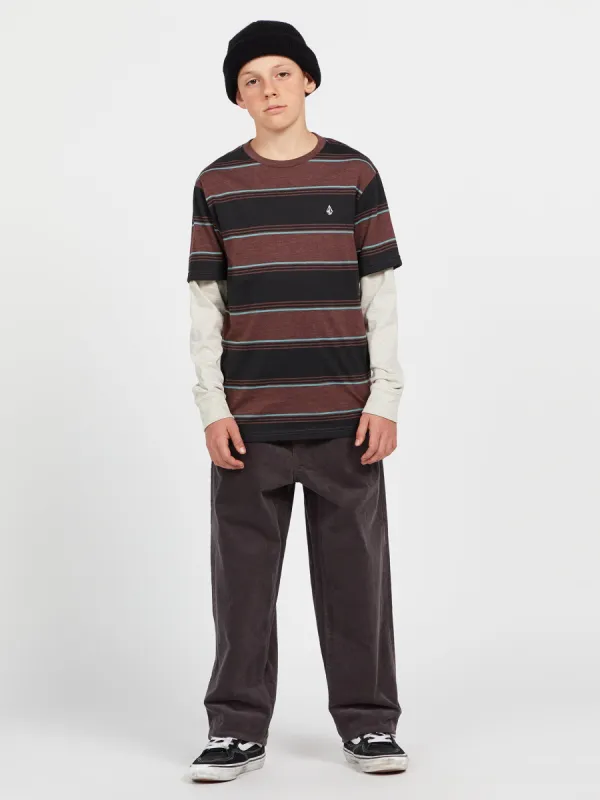 Big Boys Bandstone Twofer Long Sleeve Shirt - Mahogany made by Volcom