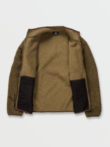 Muzzer Fuzzar Zip Fleece Jacket - Service Green sold by Volcom