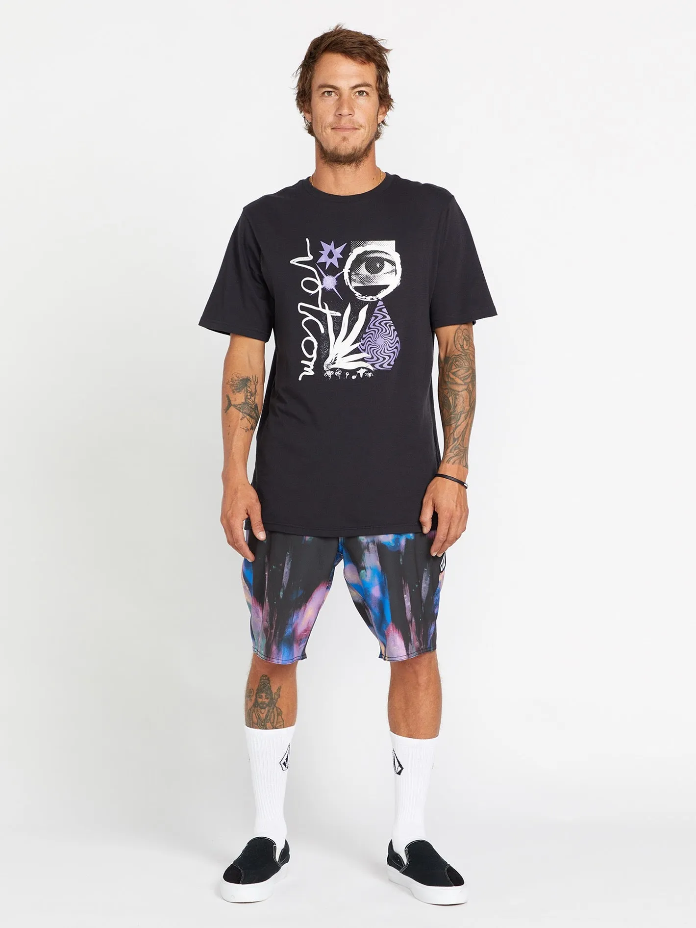 Visualizer Short Sleeve Tee - Washed Black Heather sold by Volcom product image thumbnail 3