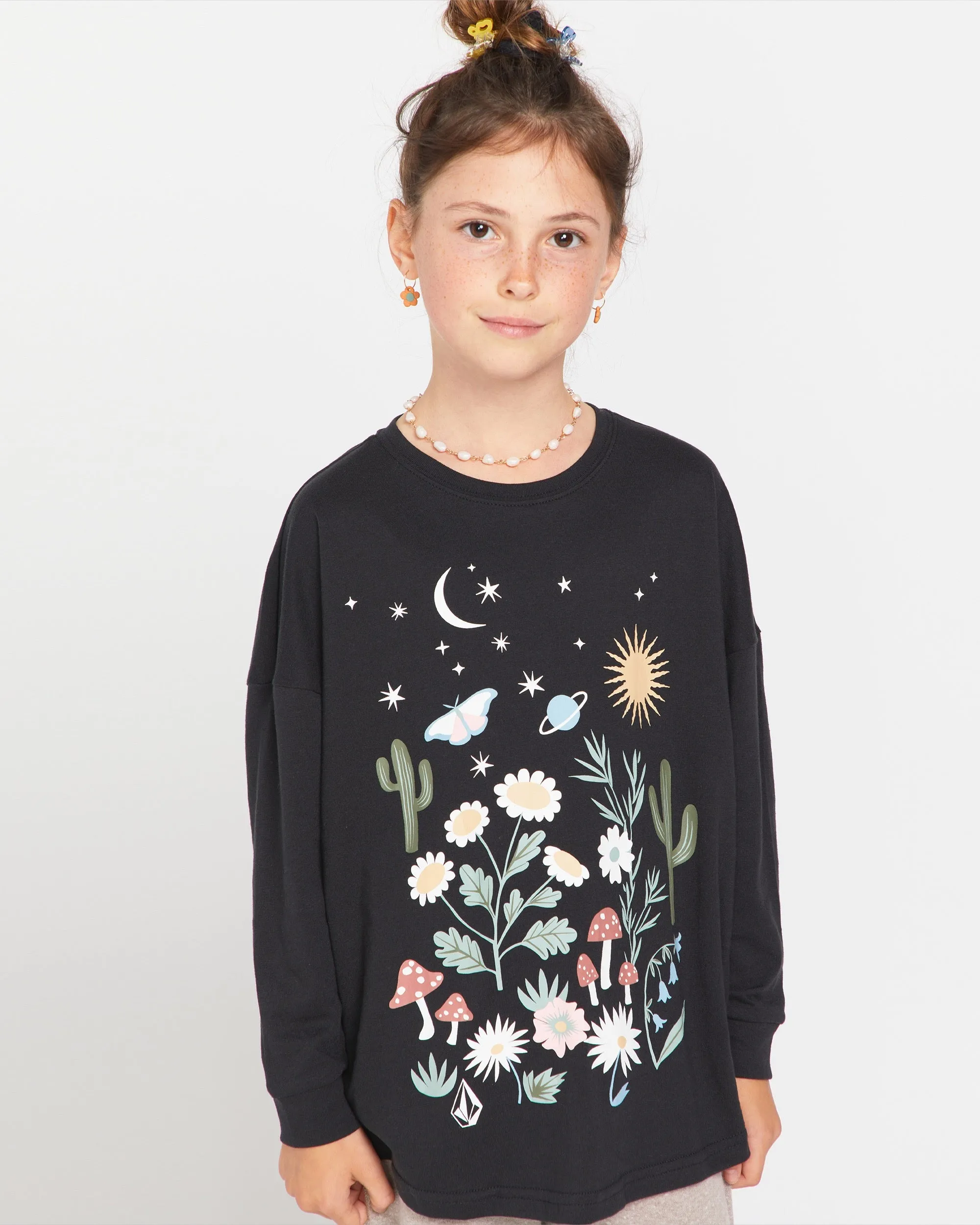 Little Girls Werking Dbls Long Sleeve Shirt - Black sold by Volcom product image thumbnail 3