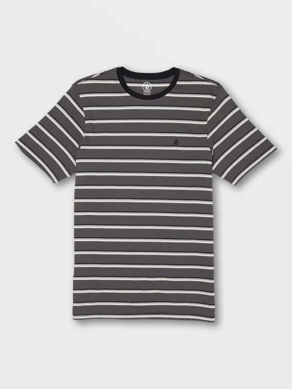 Parables Stripes Crew Tee - Black White sold by Volcom