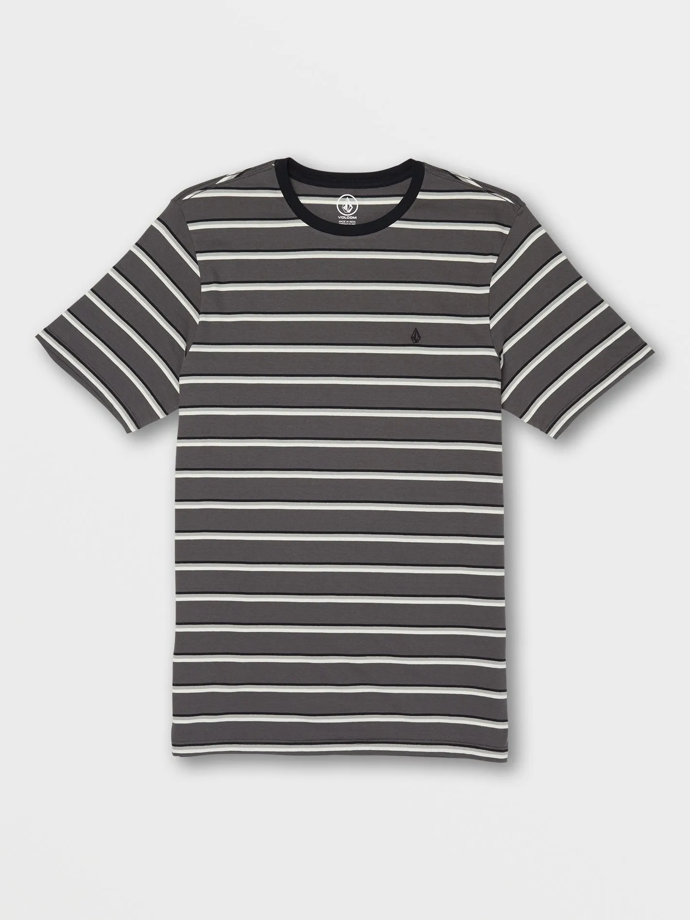 Parables Stripes Crew Tee - Black White sold by Volcom