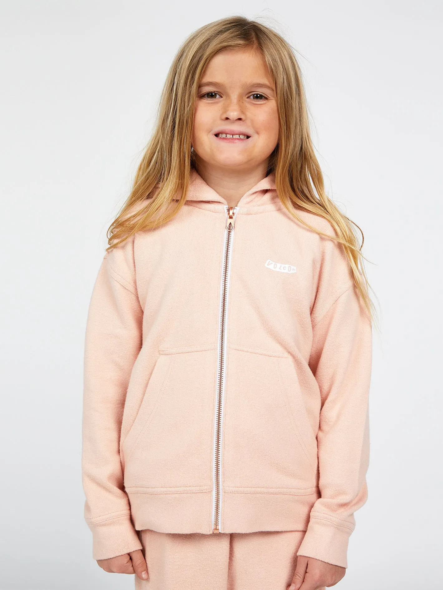 Girls Lived In Lounge Zip Up Hoodie - Hazey Pink sold by Volcom product image thumbnail 5