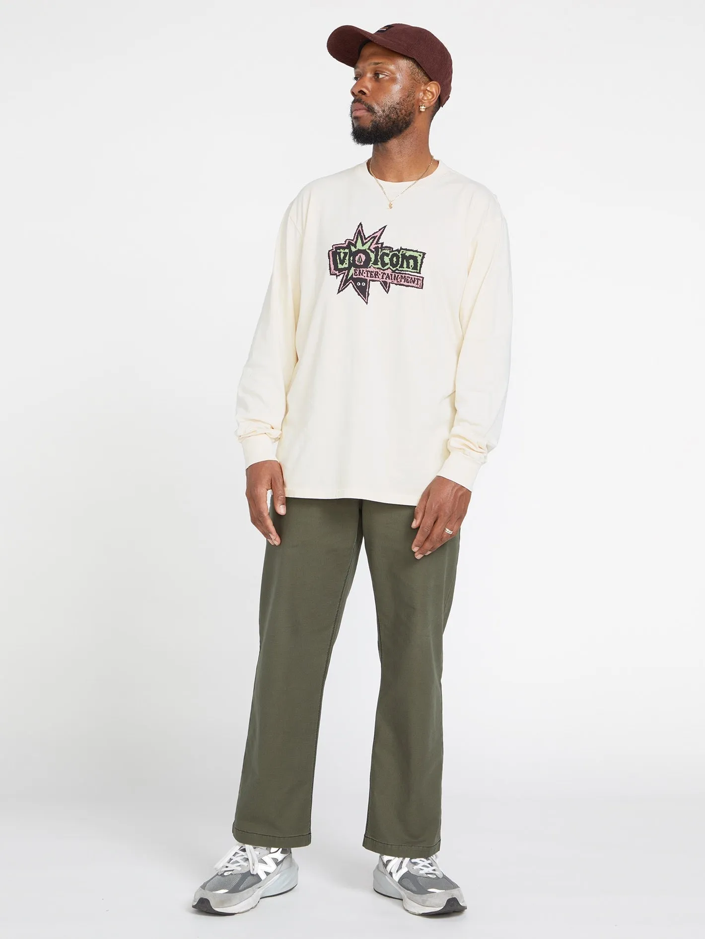 Volcom Entertainment Fat Tony Long Sleeve Tee - Off White sold by Volcom
