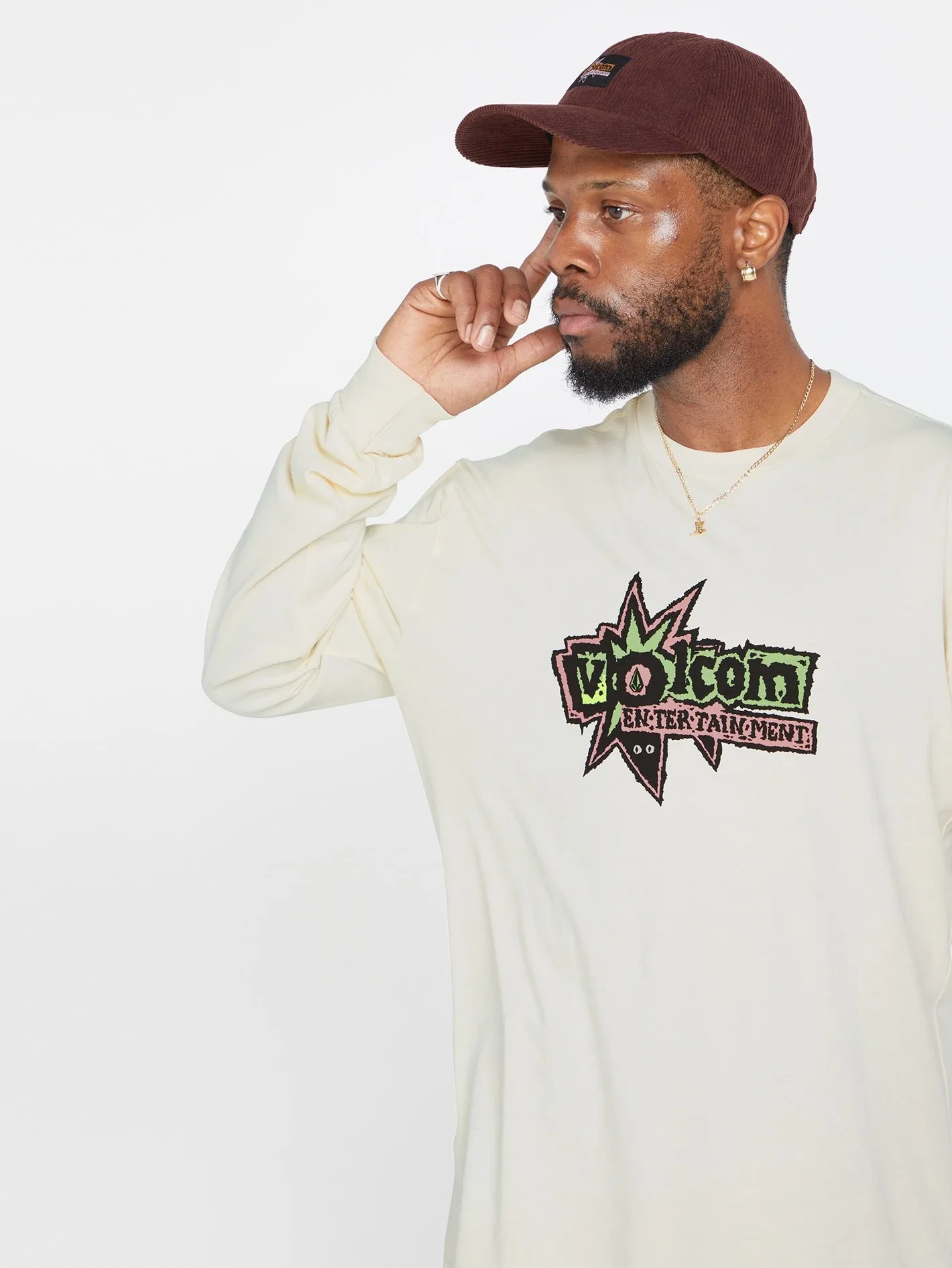 Volcom Entertainment Fat Tony Long Sleeve Tee - Off White sold by Volcom product image thumbnail 3