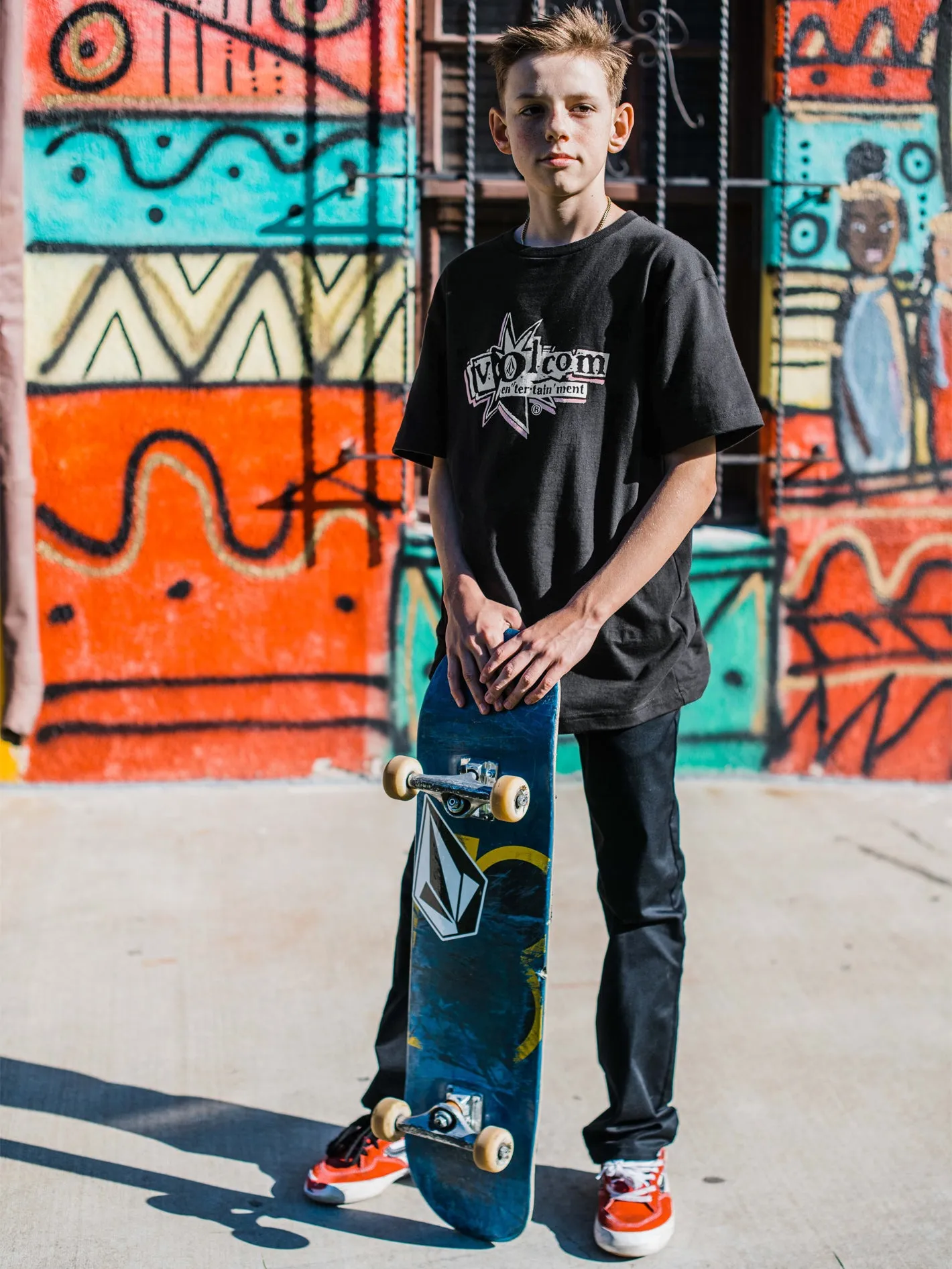 Big Boys Volcom Entertainment Short Sleeve Shirt - Black sold by Volcom