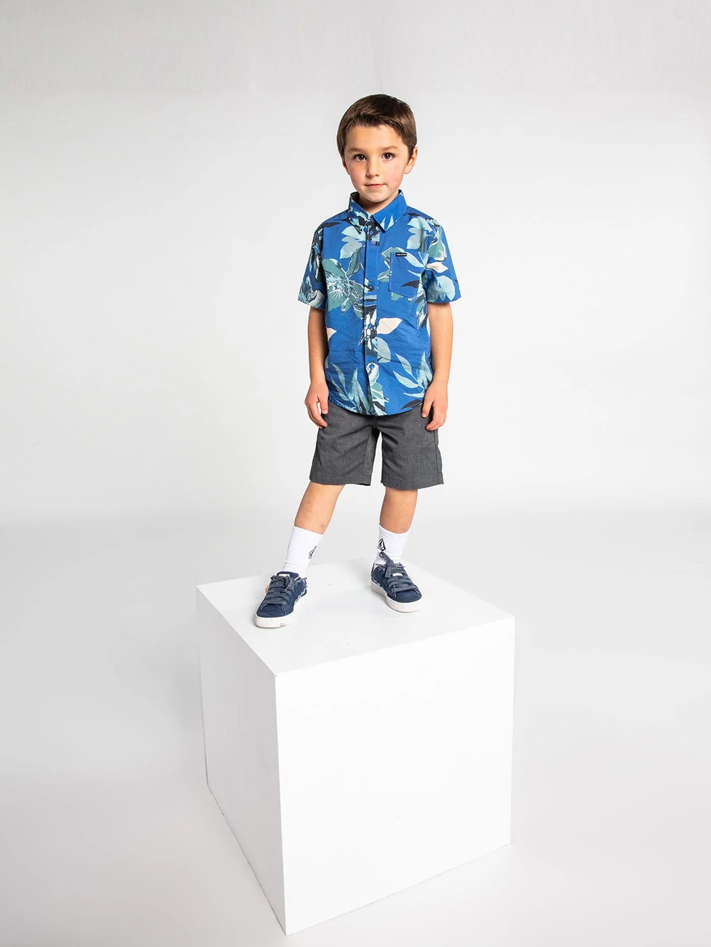 Little Boys Frickin Chino Shorts - Charcoal Heather sold by Volcom