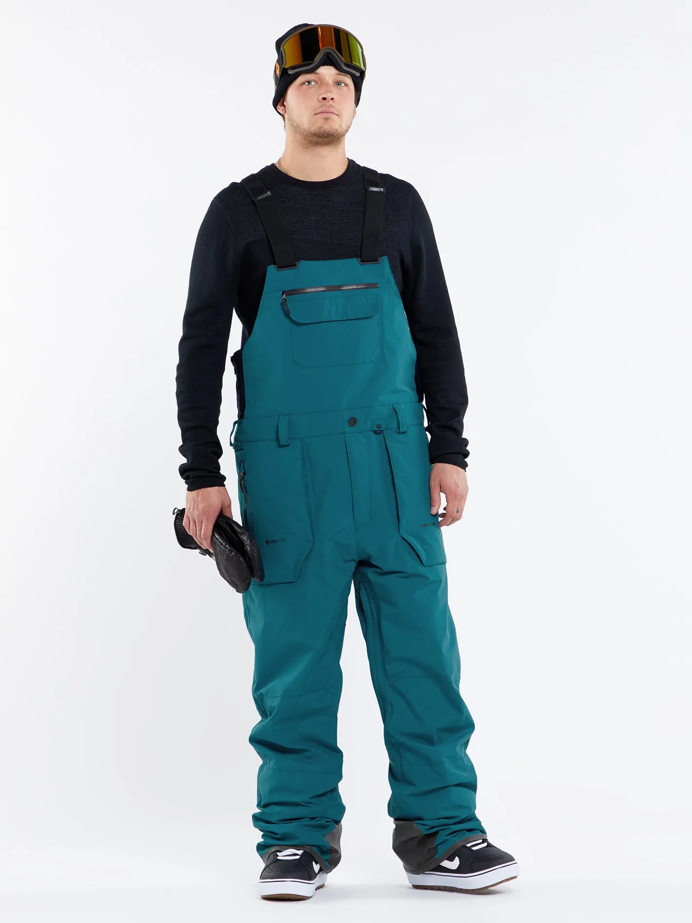 Mens Rain Gore-Tex Bib Overalls - Blue sold by Volcom