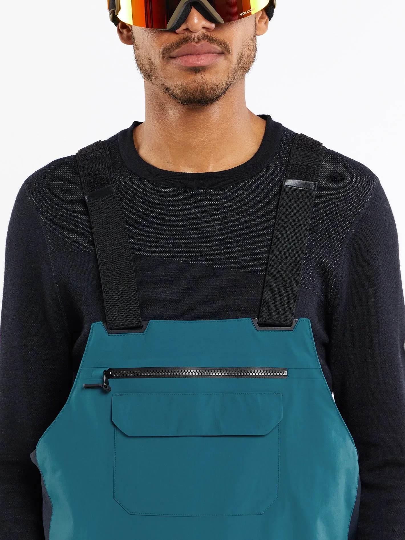 Mens Rain Gore-Tex Bib Overalls - Blue sold by Volcom product image thumbnail 3