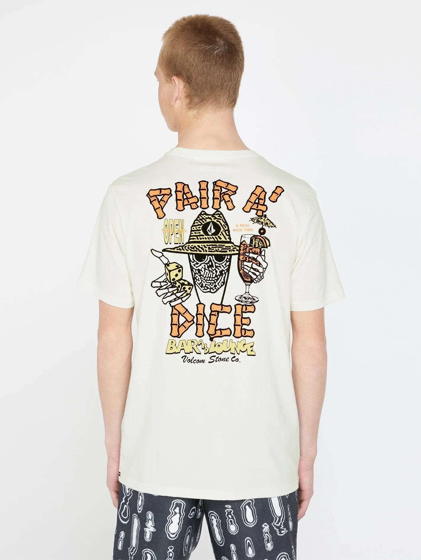 Pair A Dice Short Sleeve Tee - Off White sold by Volcom product image thumbnail 2