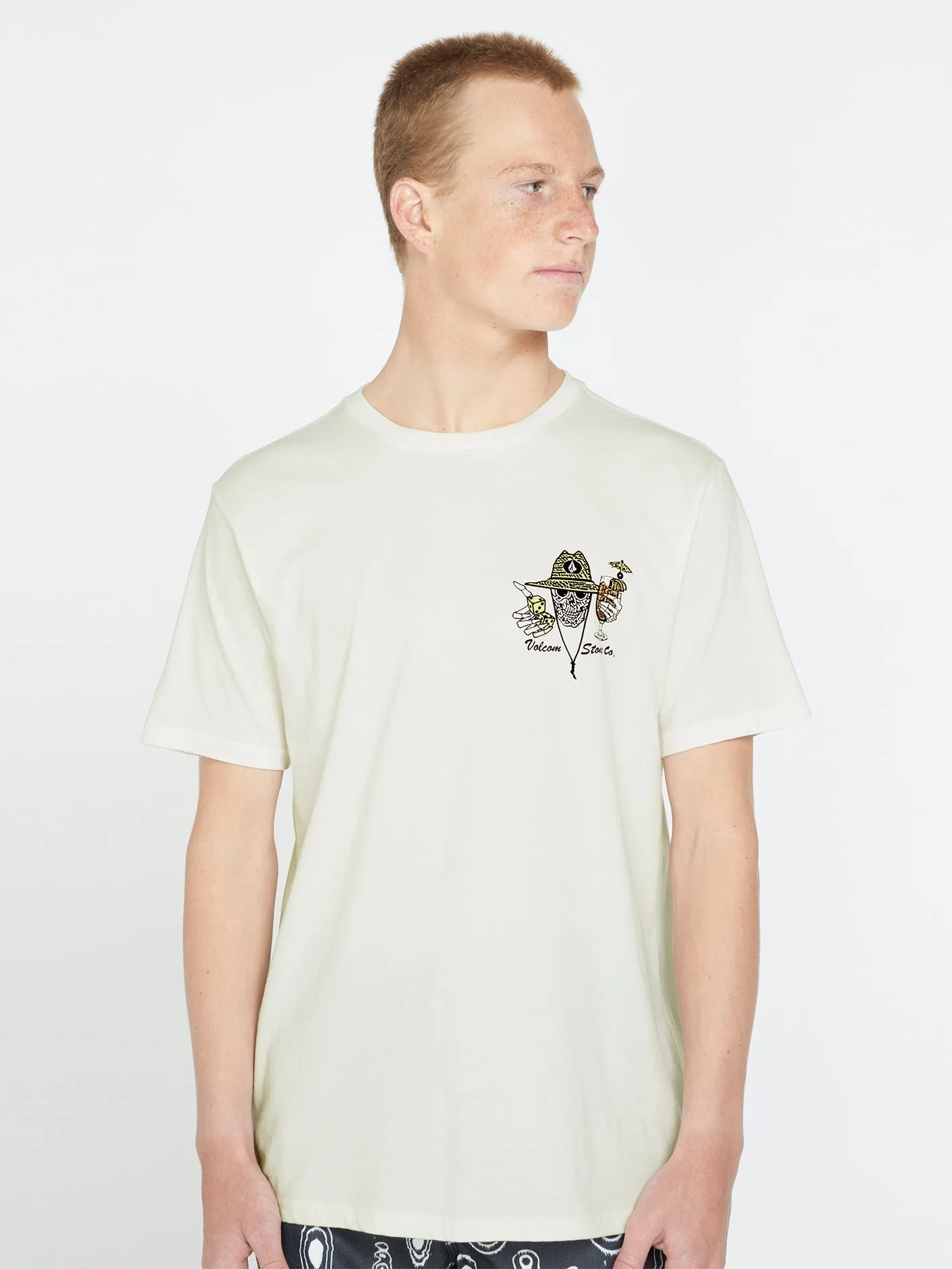 Pair A Dice Short Sleeve Tee - Off White sold by Volcom product image thumbnail 3