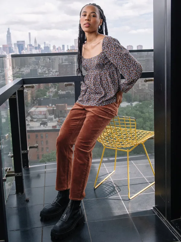 Stoned Straight Corduroy Pants - Dark Clay sold by Volcom