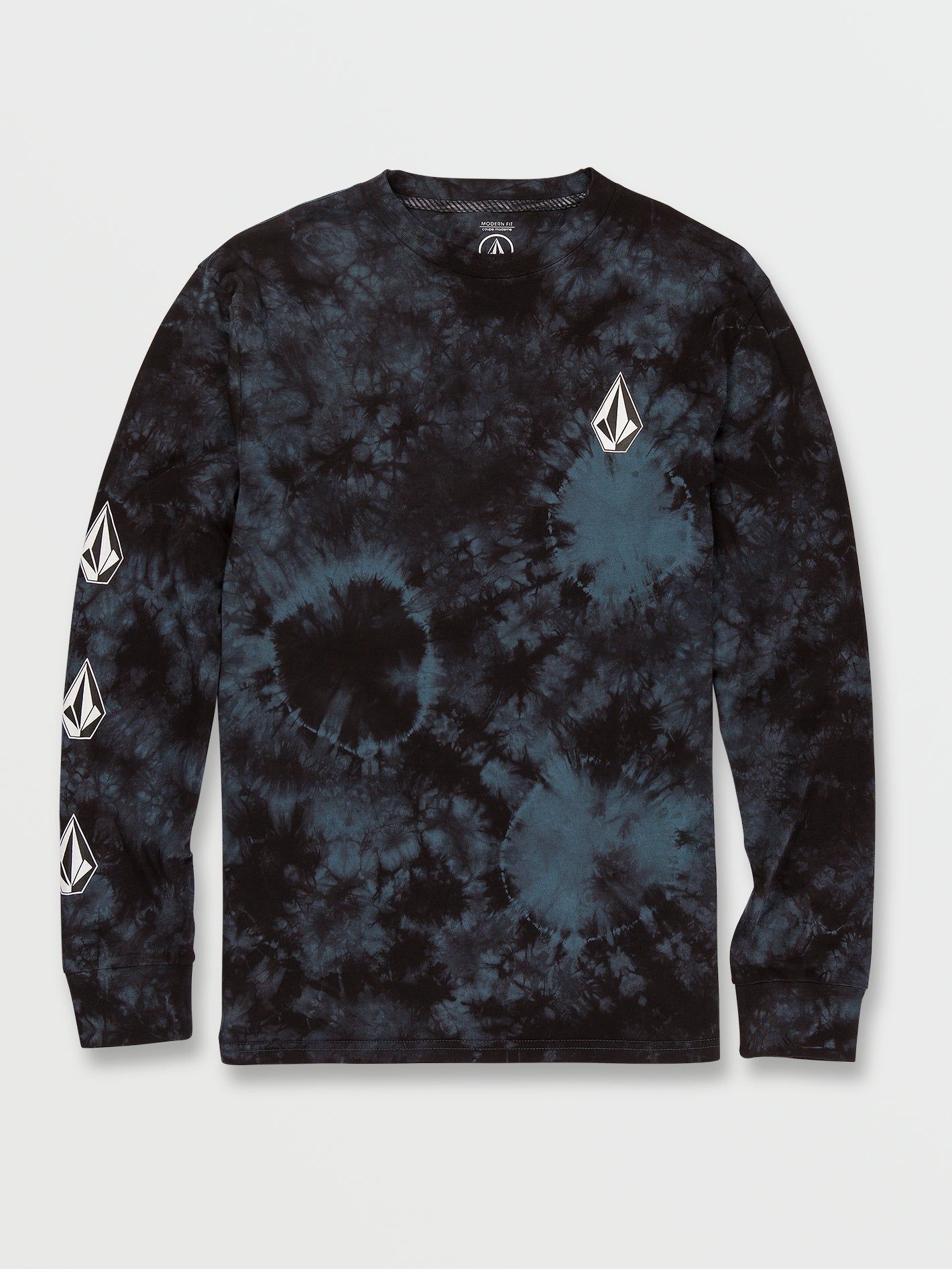 Iconic Stone Dye Long Sleeve Tee - Marina Blue sold by Volcom