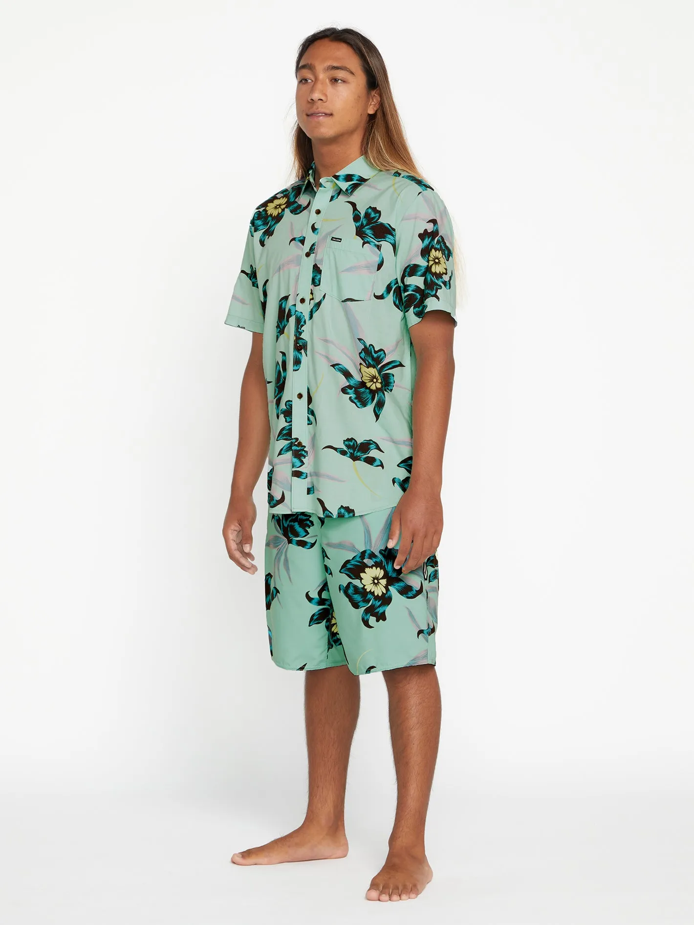 Island Time Short Sleeve Shirt - Ice sold by Volcom