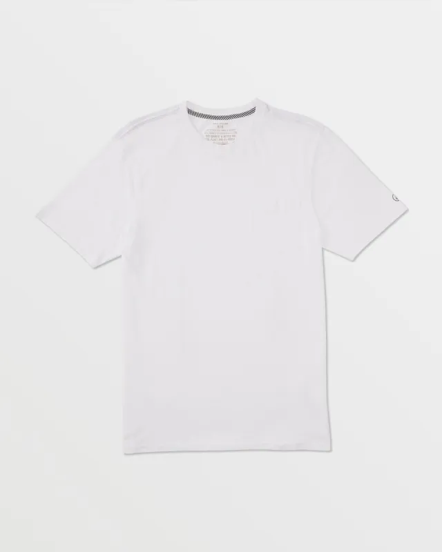 Solid Short Sleeve Pocket Tee - White sold by Volcom
