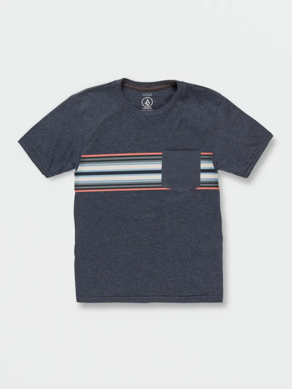 Little Boys Horizone Pocket Short Sleeve Tee - Navy Heather sold by Volcom