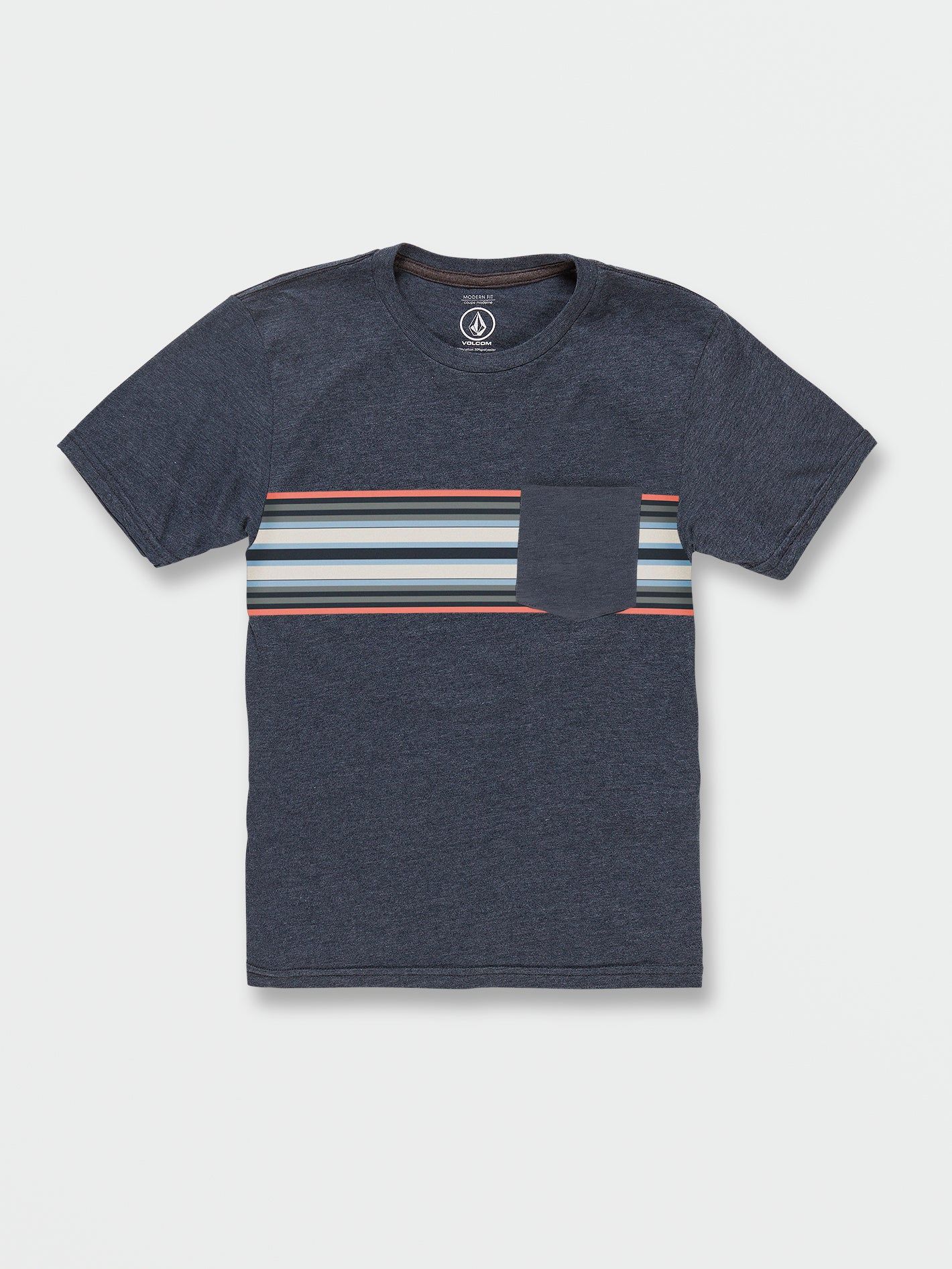 Big Boys Horizone Pocket Short Sleeve Tee - Navy Heather sold by Volcom