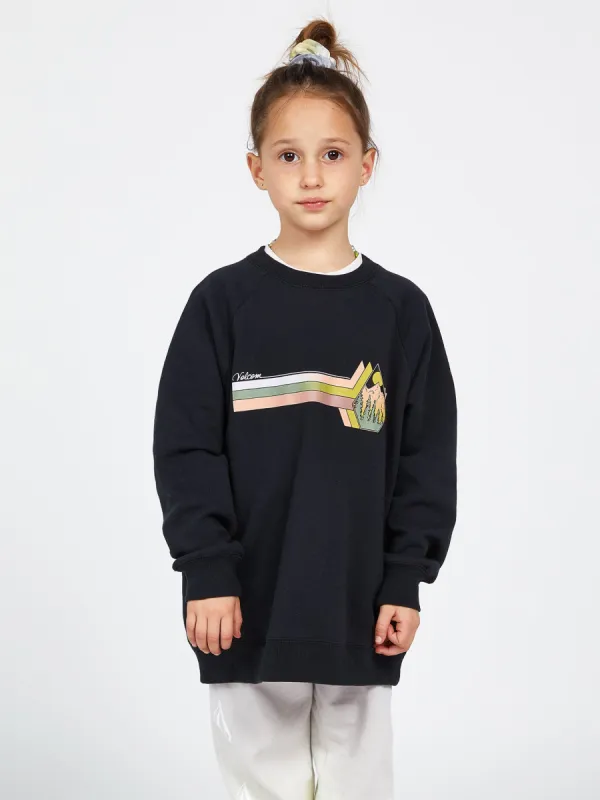 Girls Truly Stokin Boyfriend Sweatshirt - Black sold by Volcom