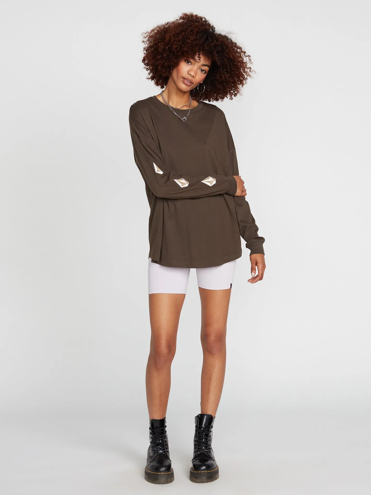 Iconic Stones Long Sleeve Tee - Espresso sold by Volcom